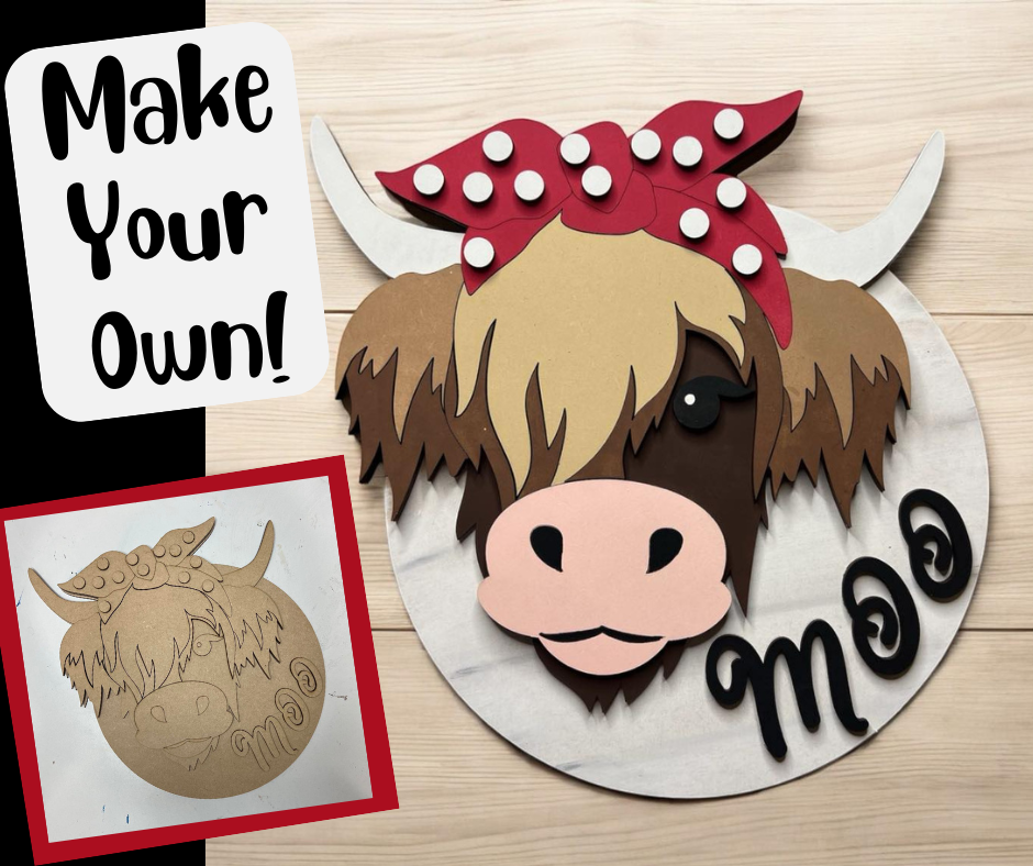 DIY Highland Cow Sign